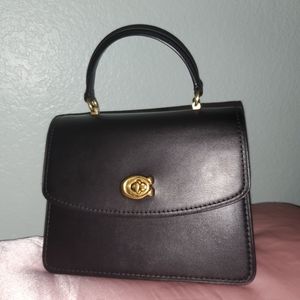 Coach Parker Top Handle Bag Black
